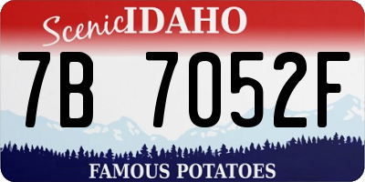 ID license plate 7B7052F