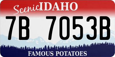 ID license plate 7B7053B