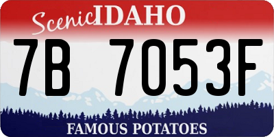 ID license plate 7B7053F