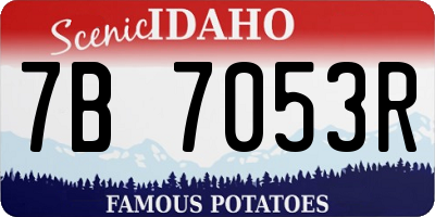 ID license plate 7B7053R