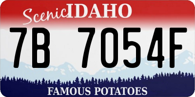 ID license plate 7B7054F