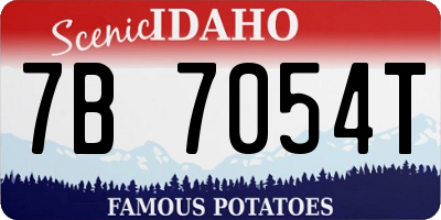 ID license plate 7B7054T