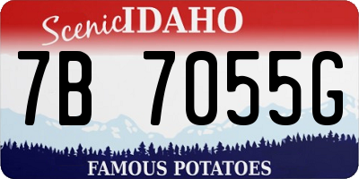ID license plate 7B7055G