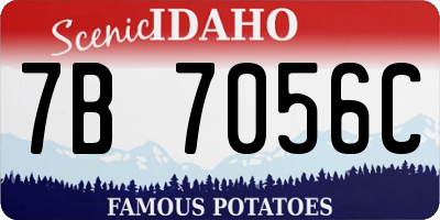 ID license plate 7B7056C