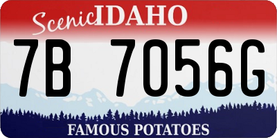 ID license plate 7B7056G