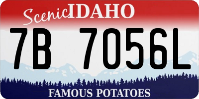 ID license plate 7B7056L