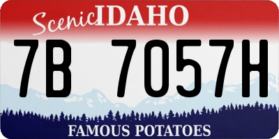 ID license plate 7B7057H