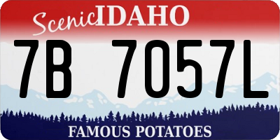 ID license plate 7B7057L