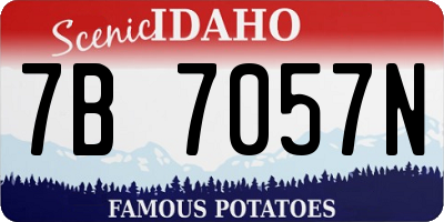 ID license plate 7B7057N