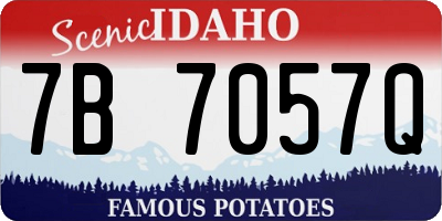 ID license plate 7B7057Q