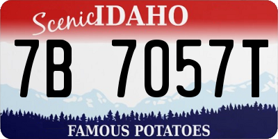 ID license plate 7B7057T