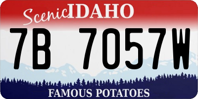 ID license plate 7B7057W