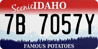 ID license plate 7B7057Y