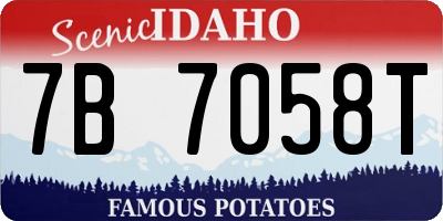 ID license plate 7B7058T