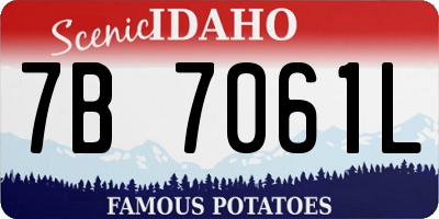 ID license plate 7B7061L