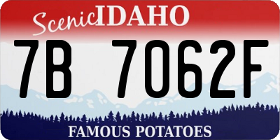 ID license plate 7B7062F