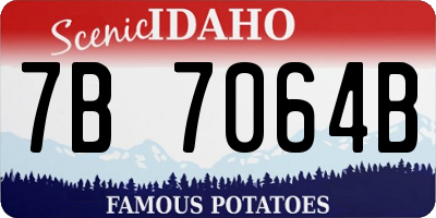 ID license plate 7B7064B