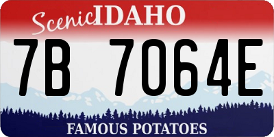 ID license plate 7B7064E