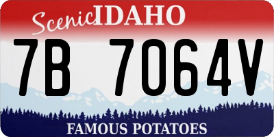 ID license plate 7B7064V