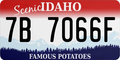 ID license plate 7B7066F