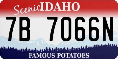 ID license plate 7B7066N