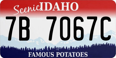 ID license plate 7B7067C