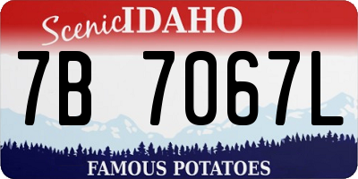 ID license plate 7B7067L