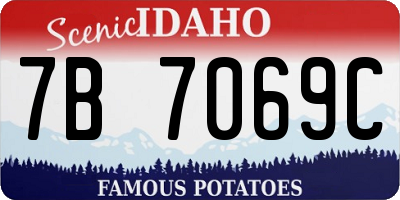 ID license plate 7B7069C