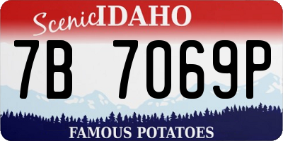 ID license plate 7B7069P