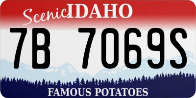 ID license plate 7B7069S