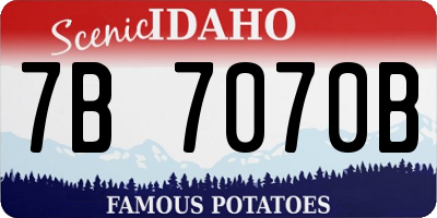 ID license plate 7B7070B