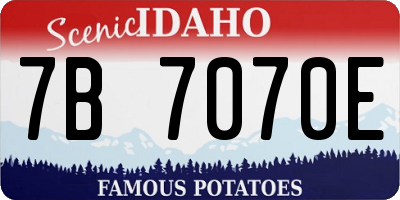 ID license plate 7B7070E