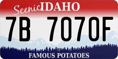 ID license plate 7B7070F