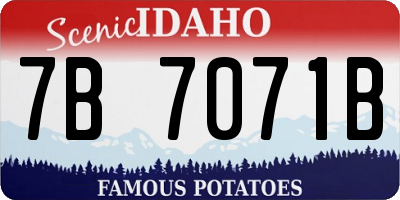 ID license plate 7B7071B