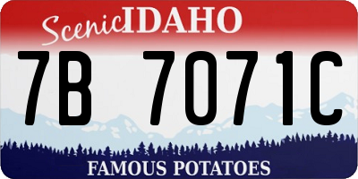 ID license plate 7B7071C