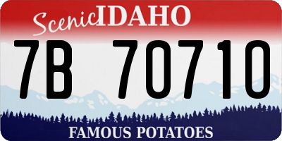 ID license plate 7B7071O