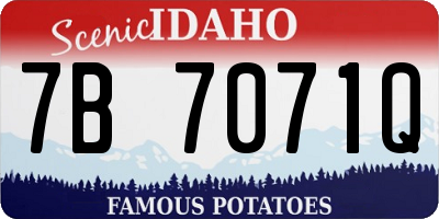 ID license plate 7B7071Q