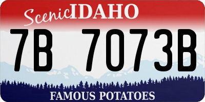 ID license plate 7B7073B