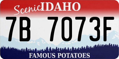 ID license plate 7B7073F