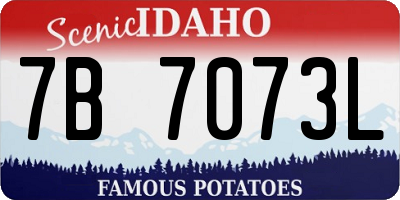 ID license plate 7B7073L