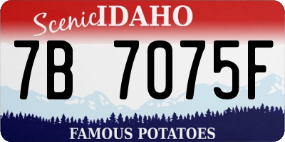 ID license plate 7B7075F
