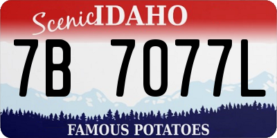 ID license plate 7B7077L