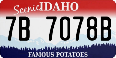 ID license plate 7B7078B