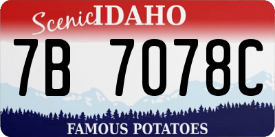 ID license plate 7B7078C