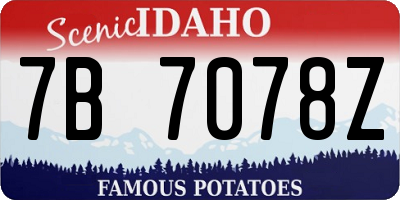 ID license plate 7B7078Z