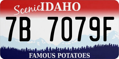 ID license plate 7B7079F