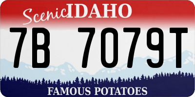 ID license plate 7B7079T