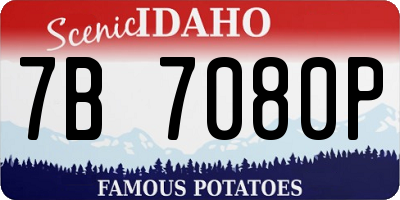 ID license plate 7B7080P