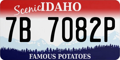 ID license plate 7B7082P