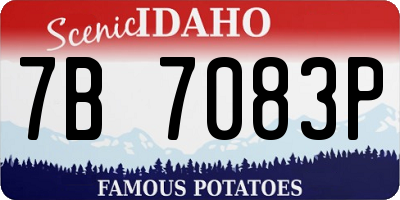 ID license plate 7B7083P